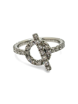 Bague Pavée HERMÈS Finesse en or blanc et diamants