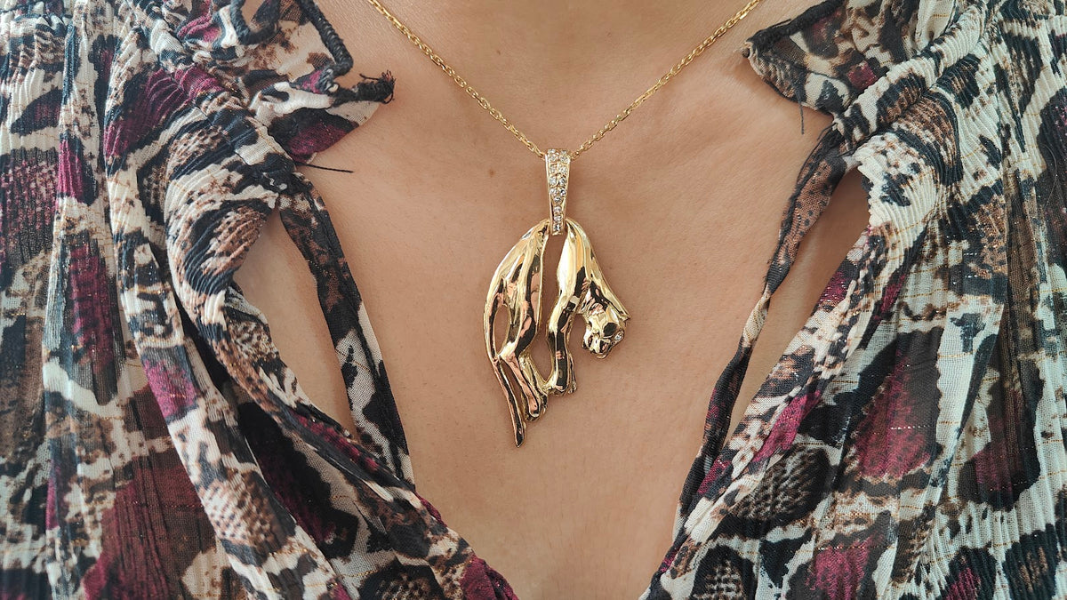 Pendentif en or jaune et diamants
