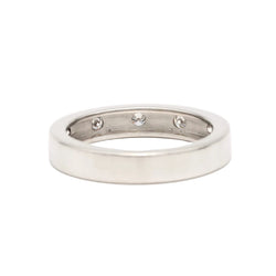 Bague Alliance en or blanc et diamants