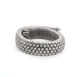 Bracelet Souple en or blanc et diamants