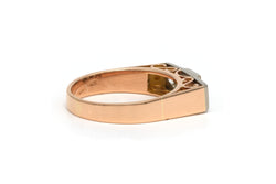 Bague Trilogie en or blanc, or jaune et diamants