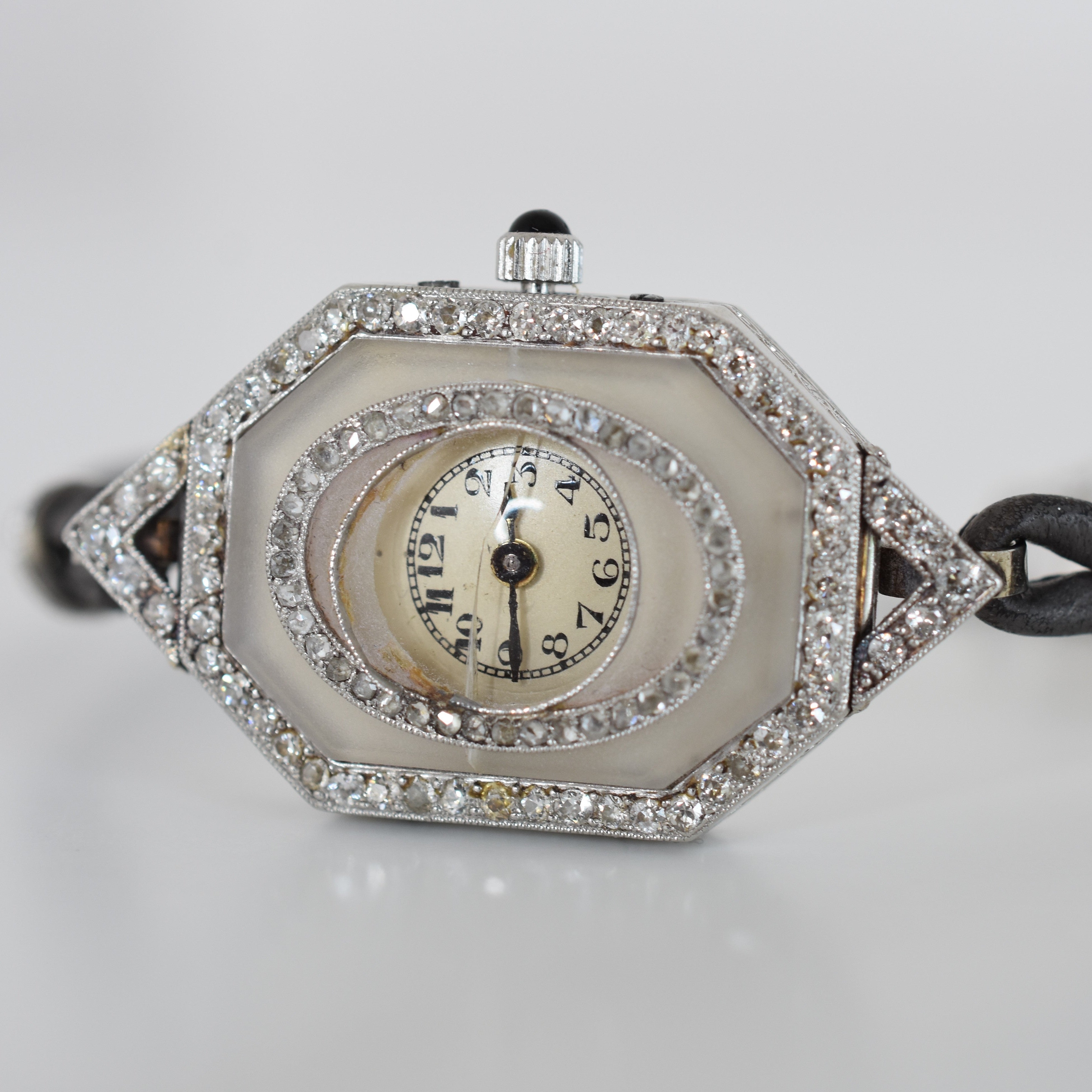 Vacheron Constantin exceptionnelle Période art-déco 1920-1925, platine (950), or blanc 18 carats et diamants