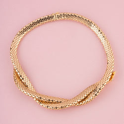 Collier Tubogas en or jaune et diamants