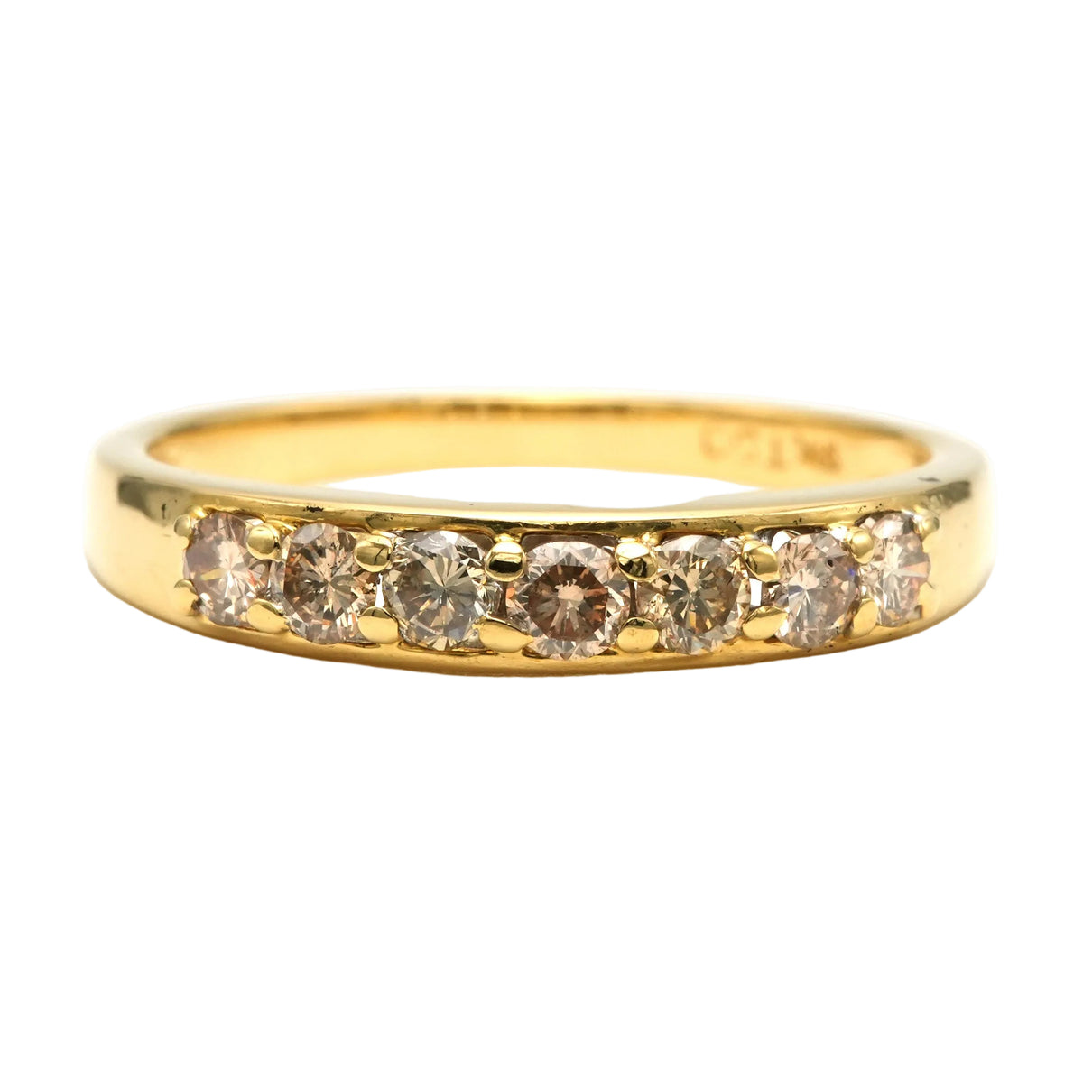 Bague Alliance en or jaune et diamants