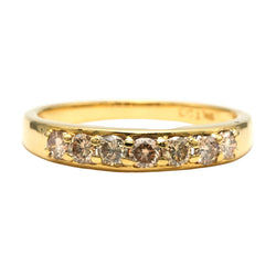 Bague Alliance en or jaune et diamants
