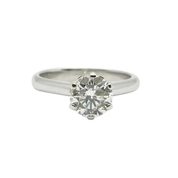 Bague Solitaire en or blanc et diamant
