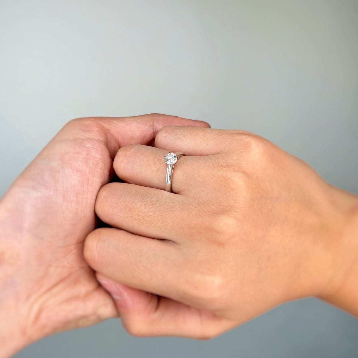 Bague Solitaire en platine et diamant