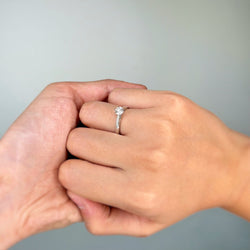 Bague Solitaire en platine et diamant