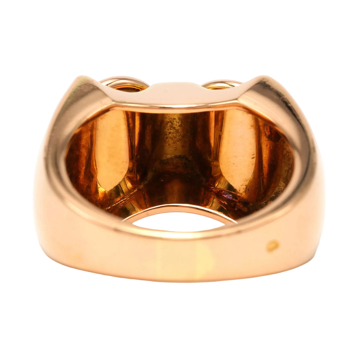 Bague Tank en or jaune et diamants