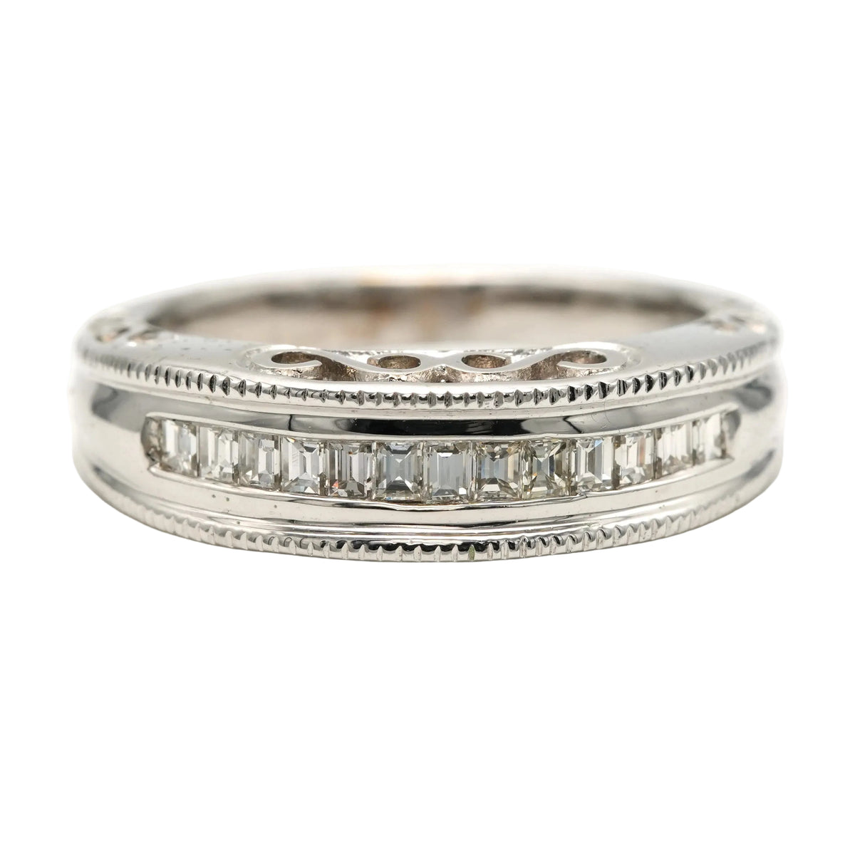Bague Jonc en or blanc et diamants