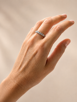 Bague Alliance en or blanc et diamants