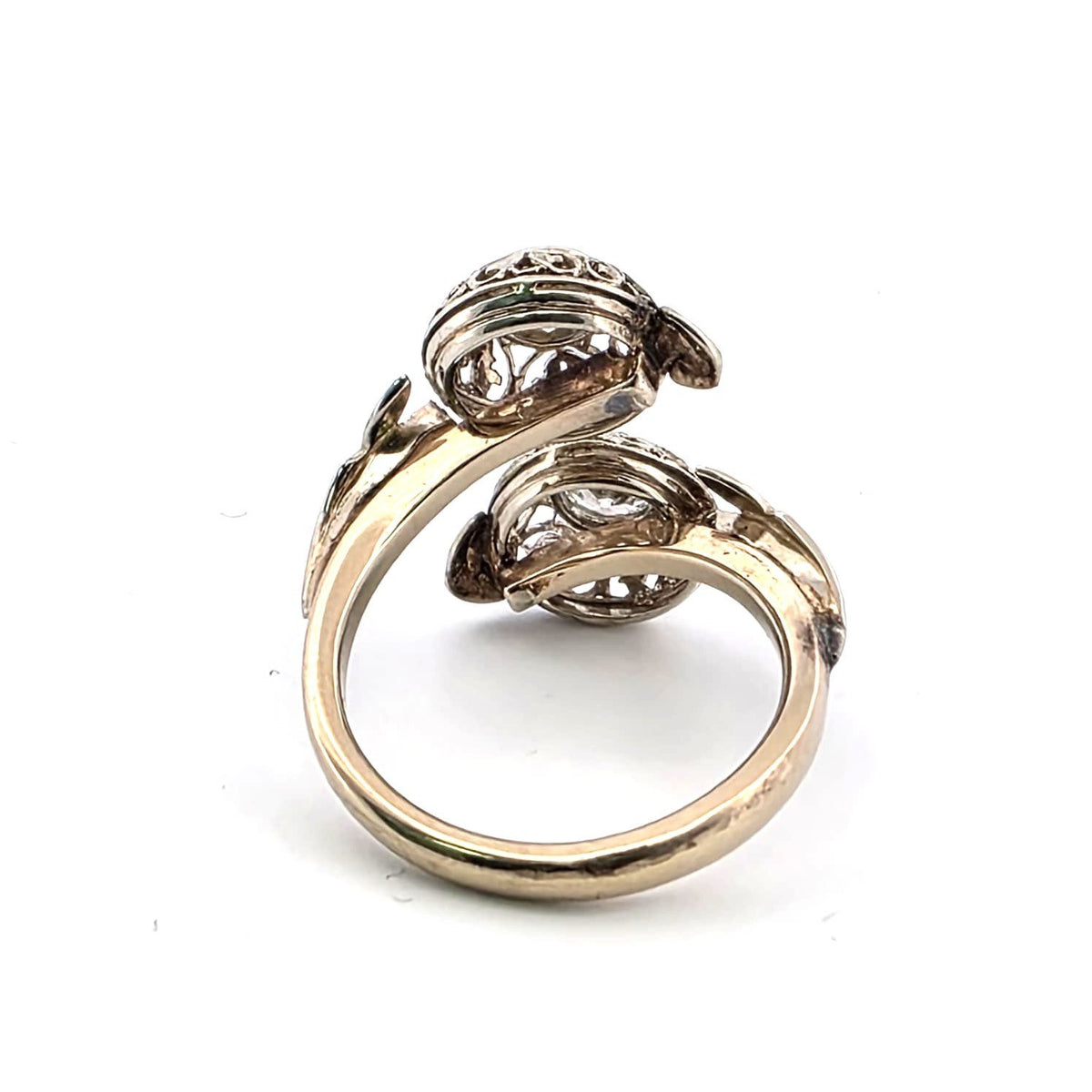 Bague Toi & Moi en or jaune et diamants