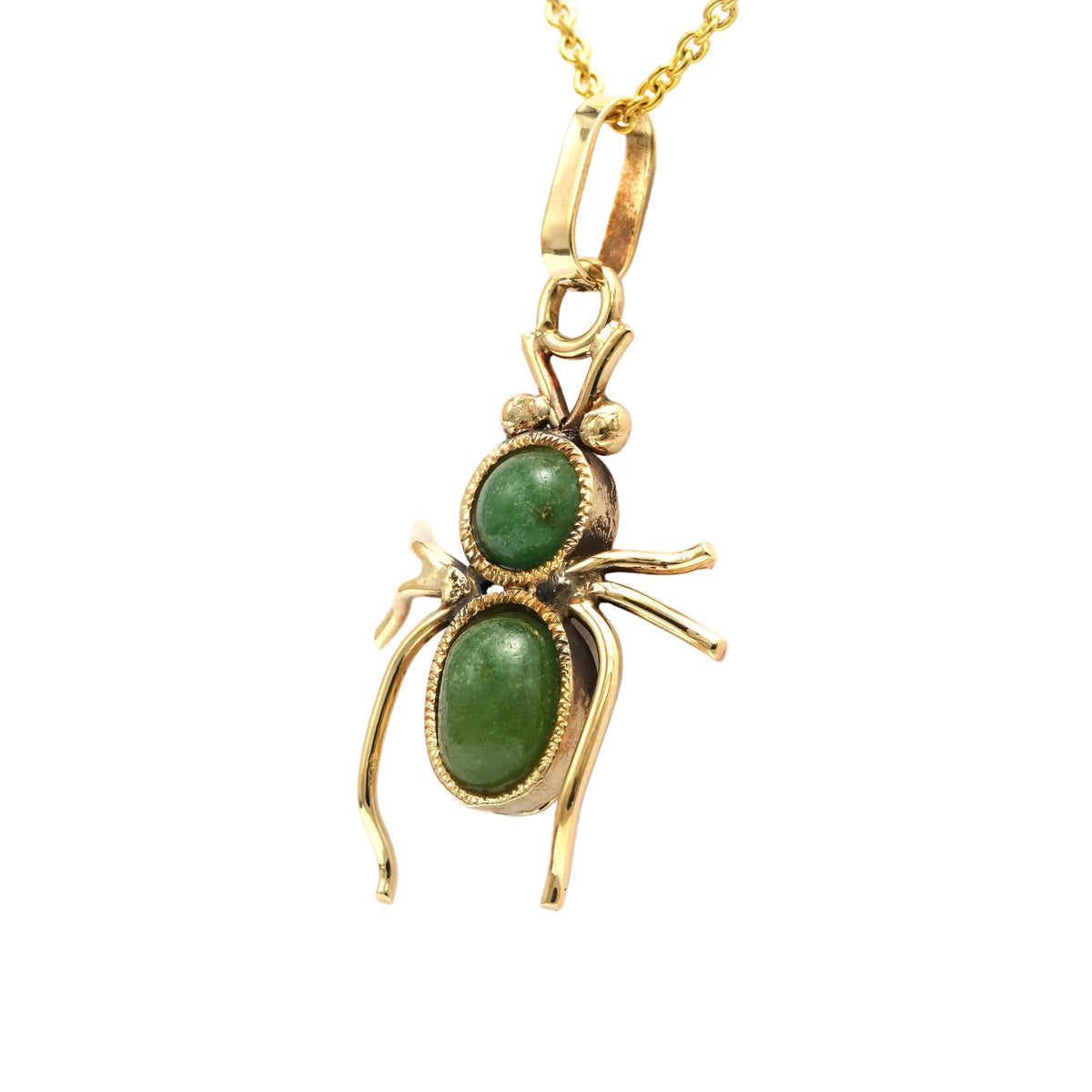 Pendentif en or jaune et aventurines