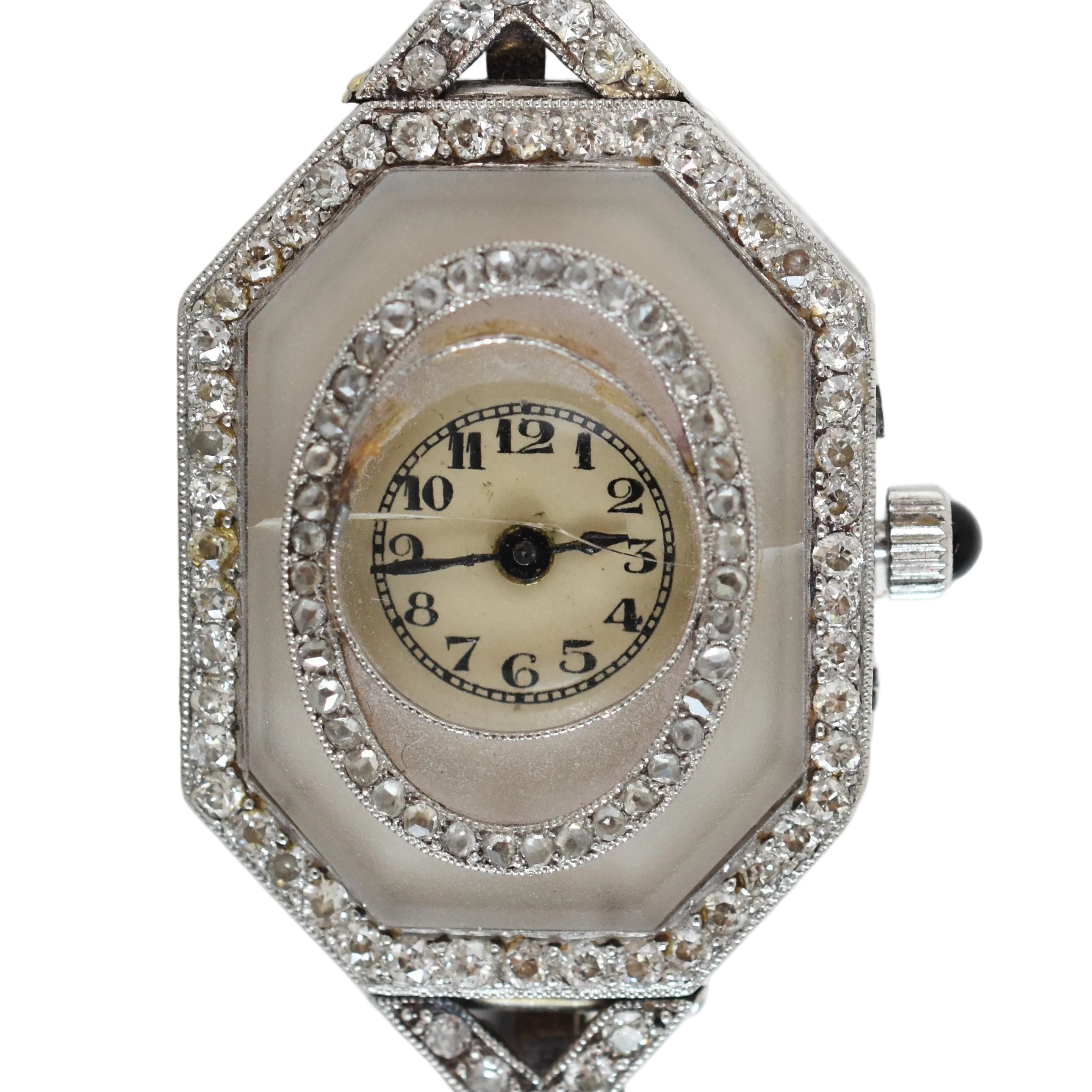 Vacheron Constantin exceptionnelle Période art-déco 1920-1925, platine (950), or blanc 18 carats et diamants