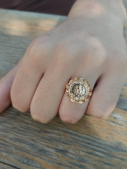 Bague or jaune Dos Pesos