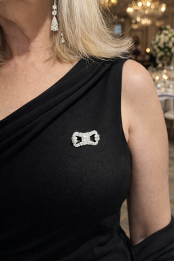 Broche Épingle en or blanc et diamants