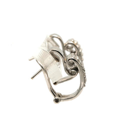 Boucles d'oreilles Clips en or blanc et diamants
