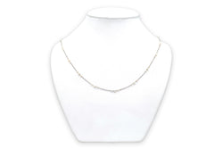 Collier Chaîne en or blanc et perles