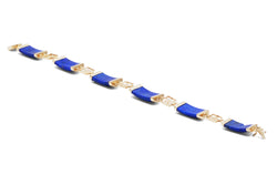 Bracelet en or jaune et lapis-lazuli