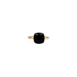 Bague POMELLATO Nudo Petit Classic en or jaune et quartz fumé