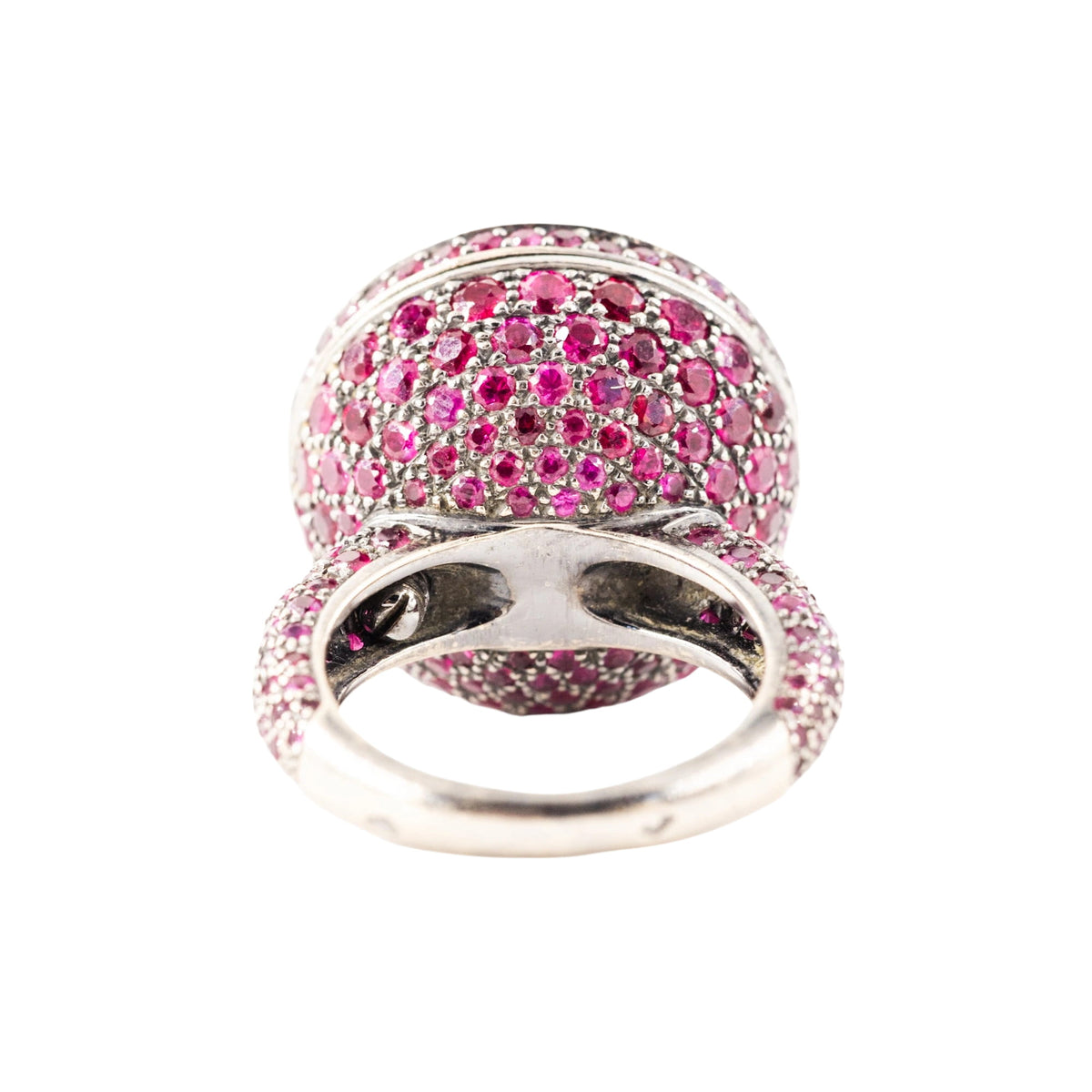Bague BOUCHERON "Secret" en or blanc et rubis