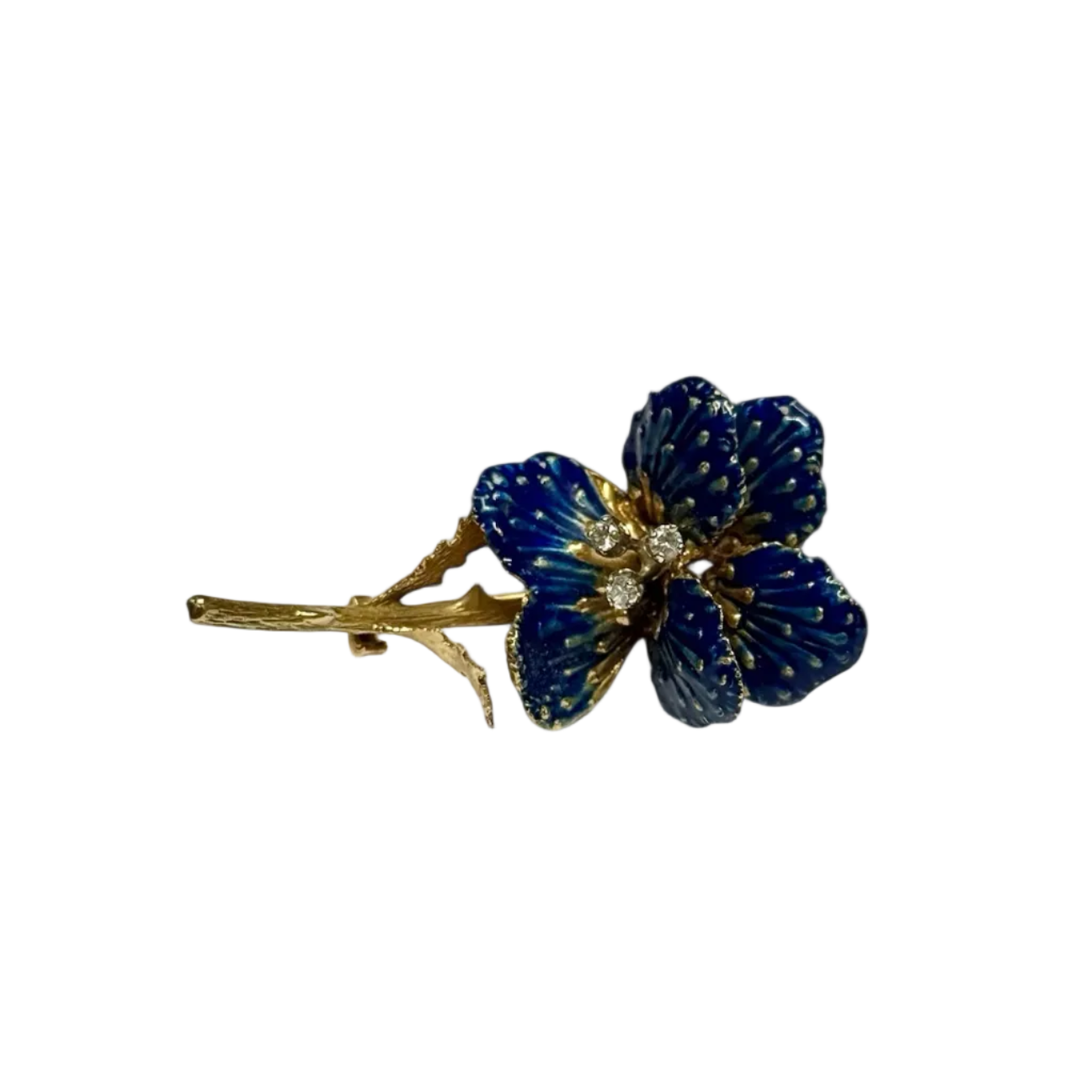 Broche « fleur bleue » Édouard Richards