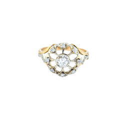Bague Cocktail en or jaune et diamants