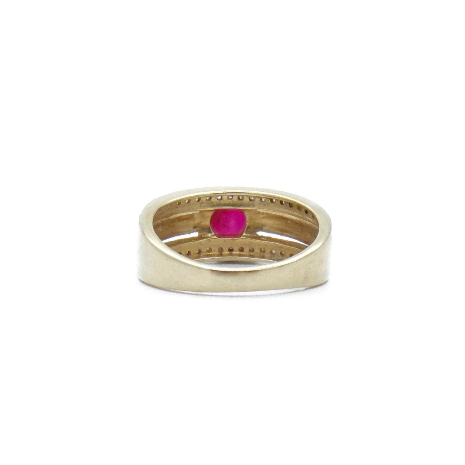 Bague bandeau rubis