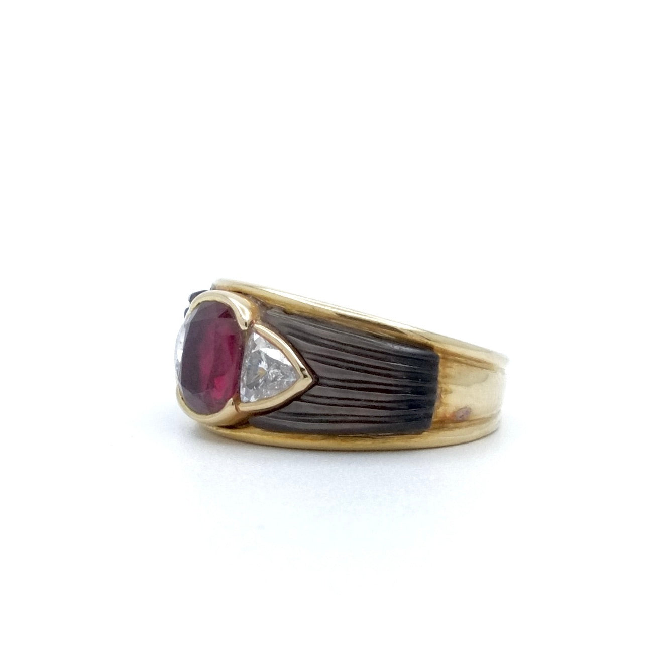 Bague rubis framboise