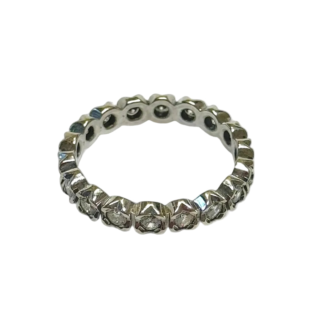 Alliance américaine or gris et diamants