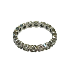 Alliance américaine or gris et diamants
