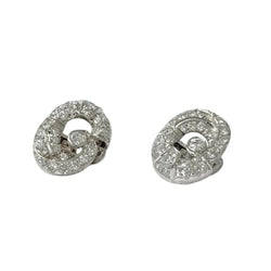 Clips d'oreilles platine et diamants