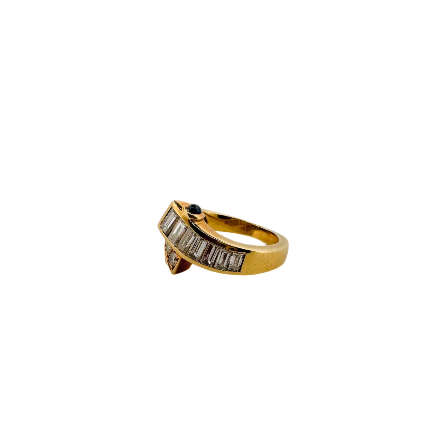Bague MAUBOUSSIN en or jaune, saphirs et diamants