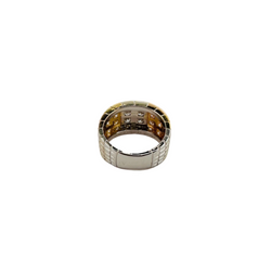 Bague Chevalière VAN CLEEF & ARPELS en or jaune, or blanc, or rose et diamants