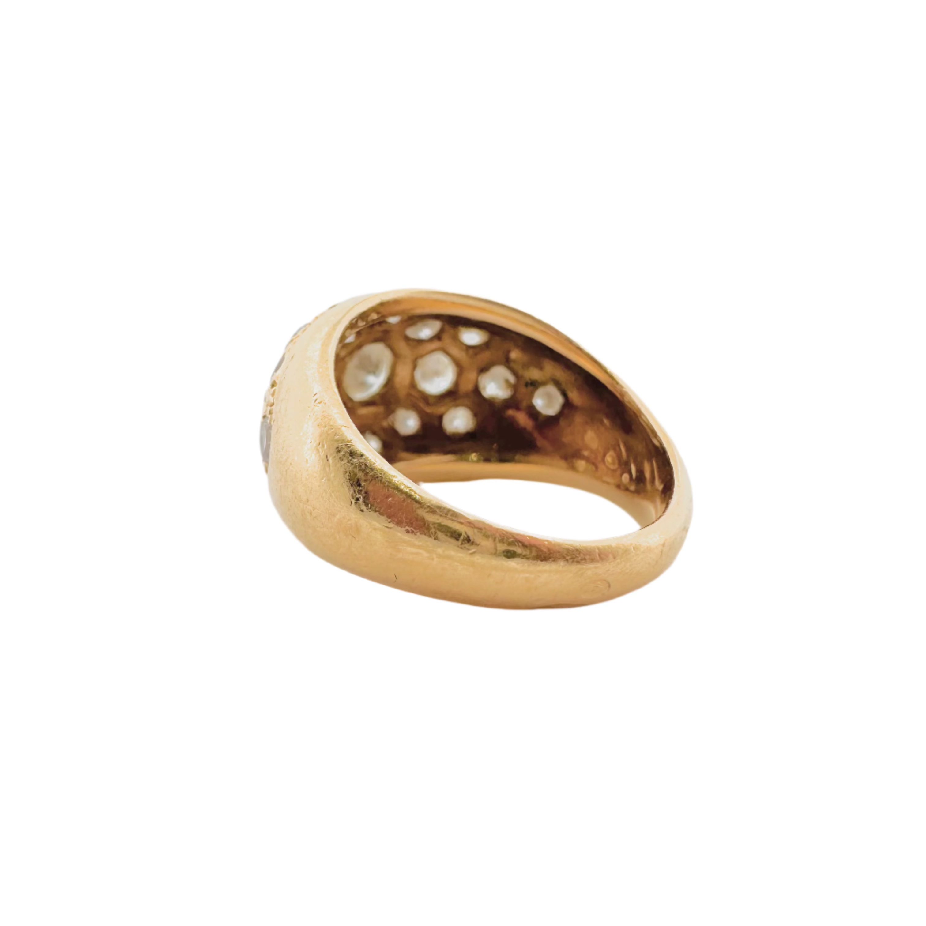 Bague Jonc en or jaune et diamants