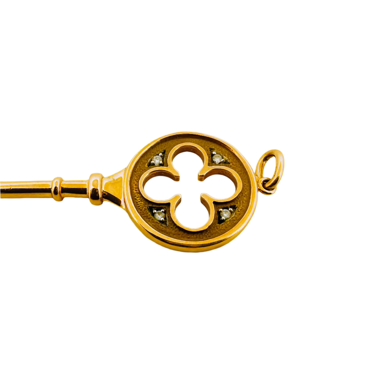 Pendentif TIFFANY & CO. Clé en or jaune et diamants