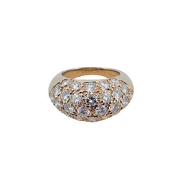 Bague Jonc VAN CLEEF & ARPELS en or jaune pavée de diamants
