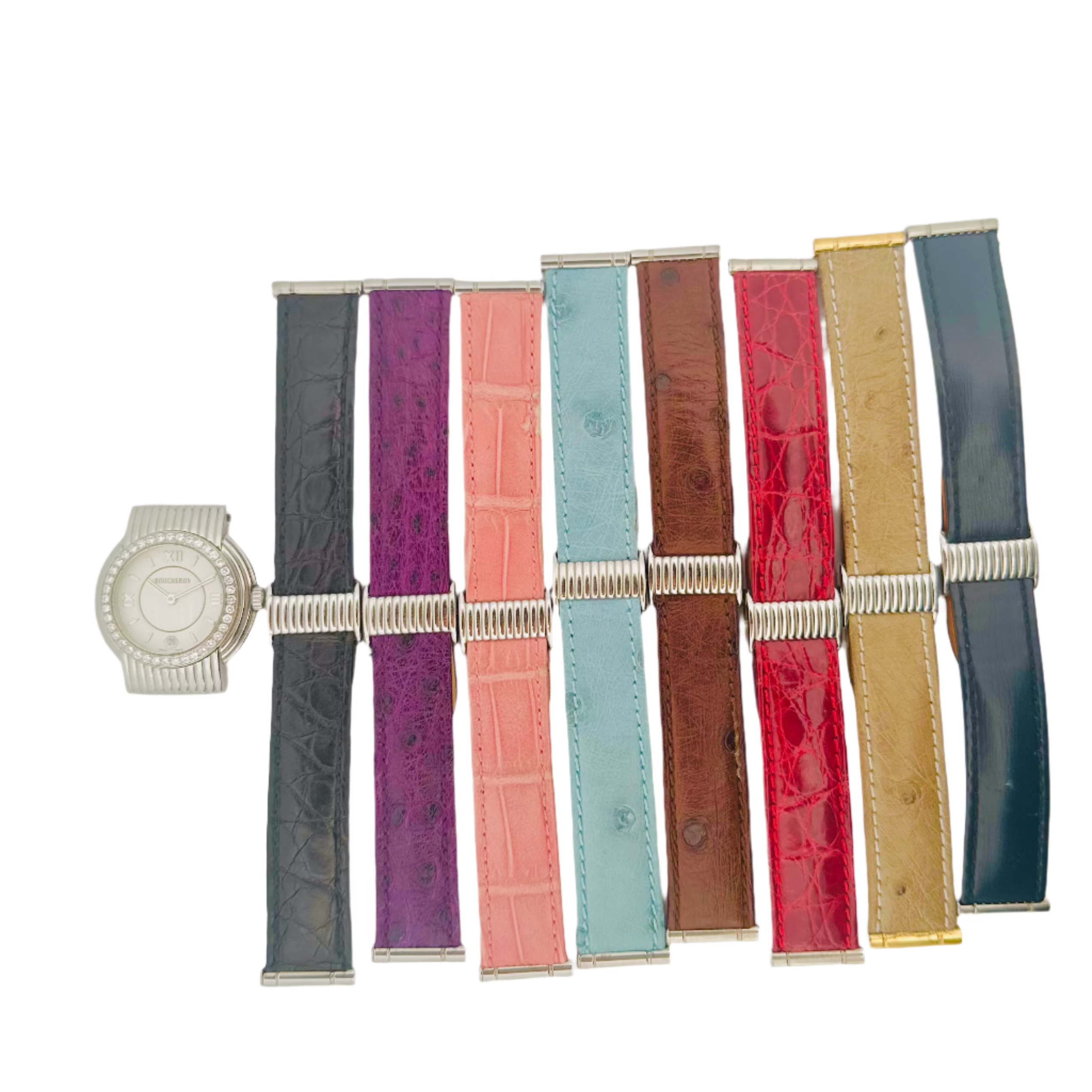 Montre BOUCHERON, "Reflet Solis" en acier et diamants