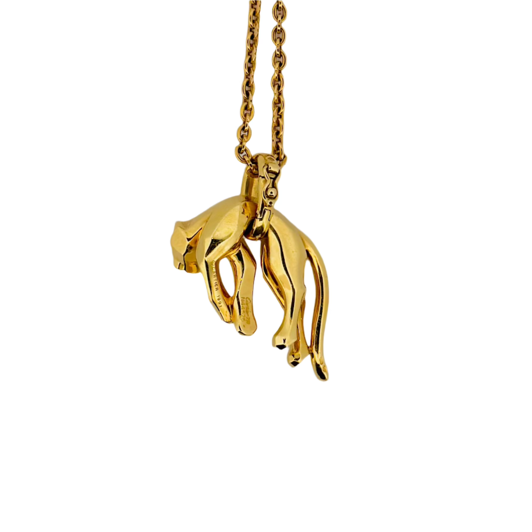 Pendentif CARTIER Panthère molle en or jaune