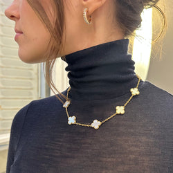Collier VAN CLEEF & ARPELS "Vintage Alhambra" 10 motifs en or jaune et nacre