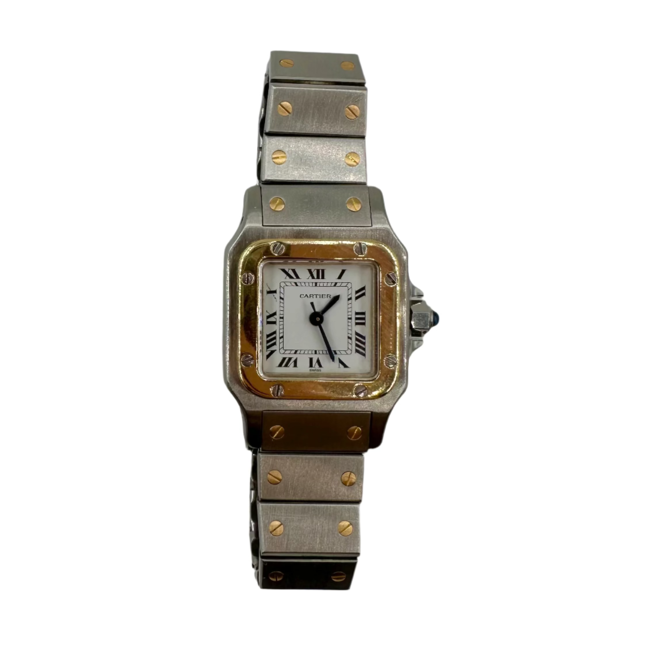 Montre CARTIER Santos PM en or jaune et acier