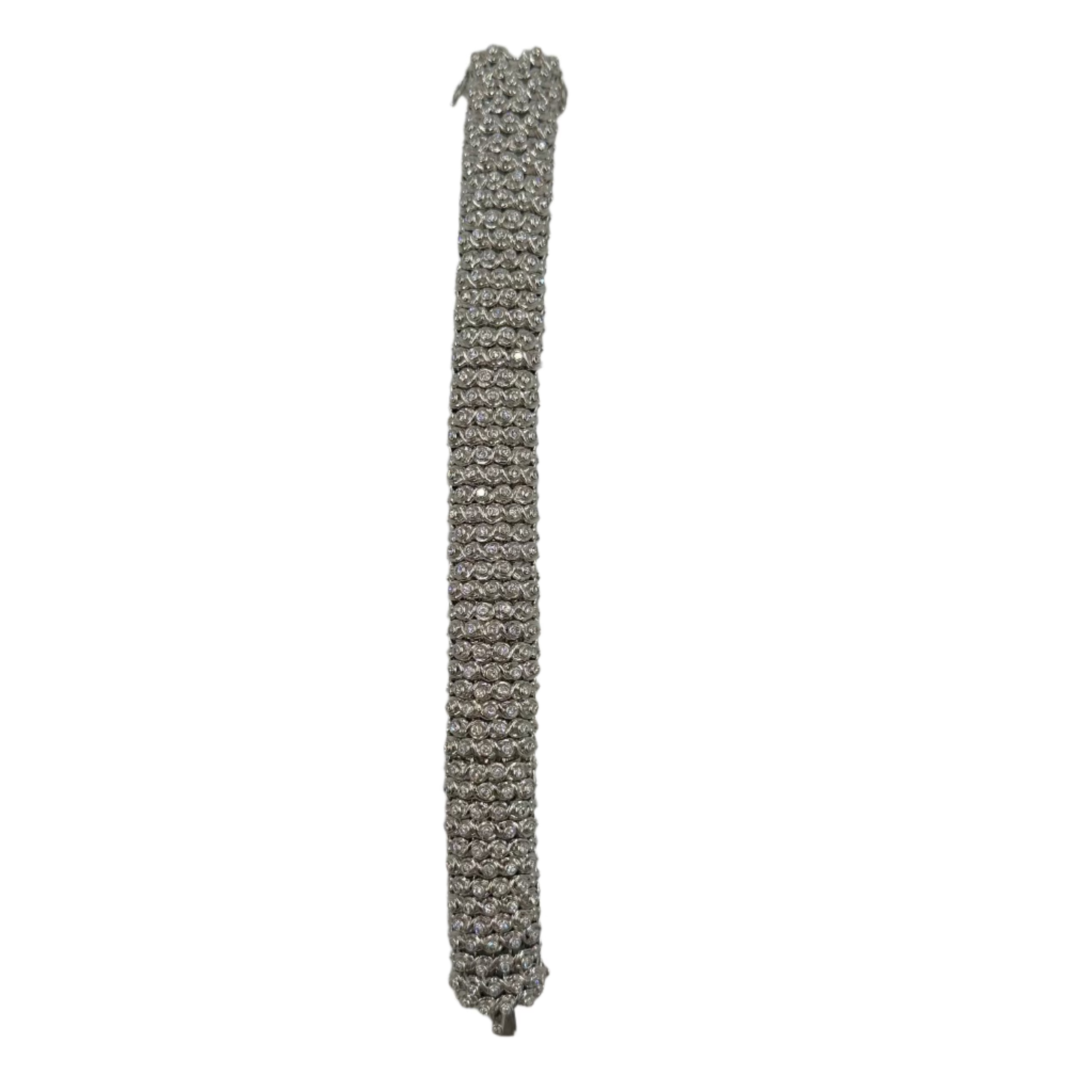 Bracelet Souple en or blanc et diamants