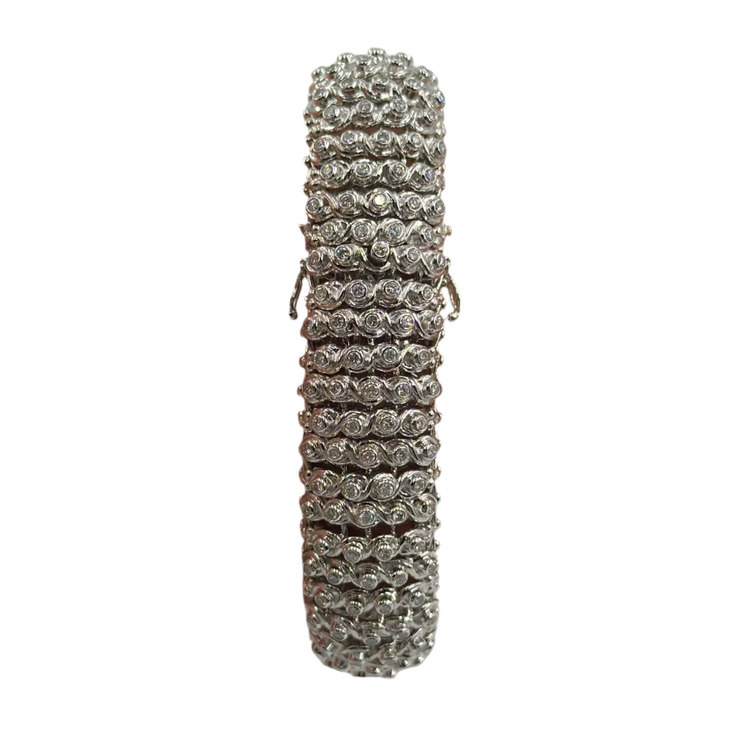 Bracelet Souple en or blanc et diamants