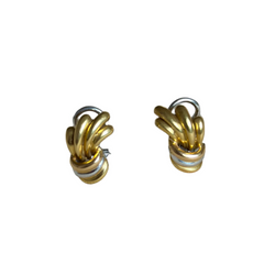 Boucles d'oreilles Clips en or jaune, or blanc et or rose