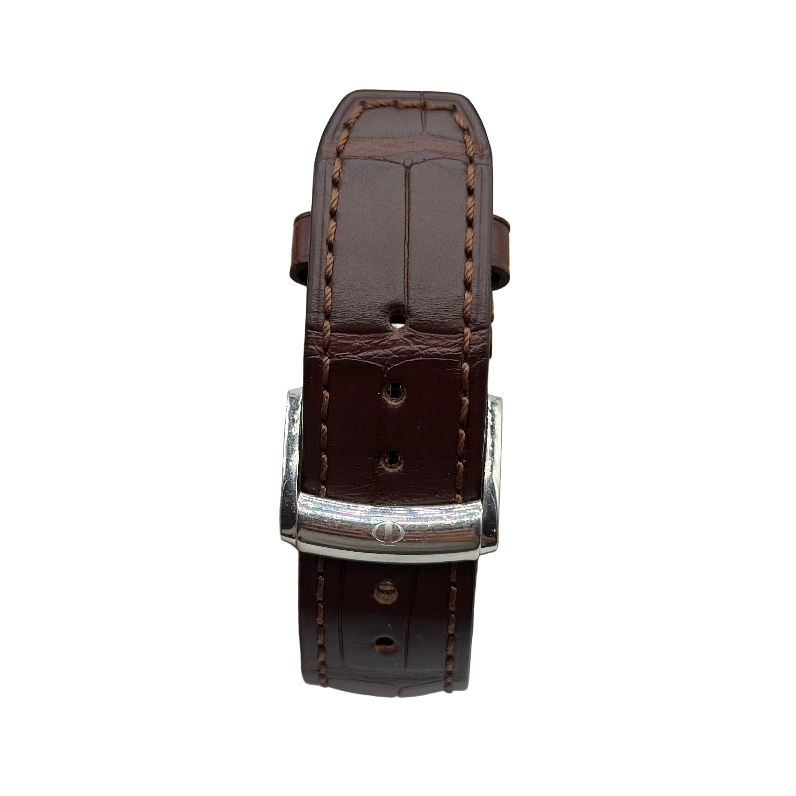 Montre BAUME ET MERCIER en acier, cuir et quartz