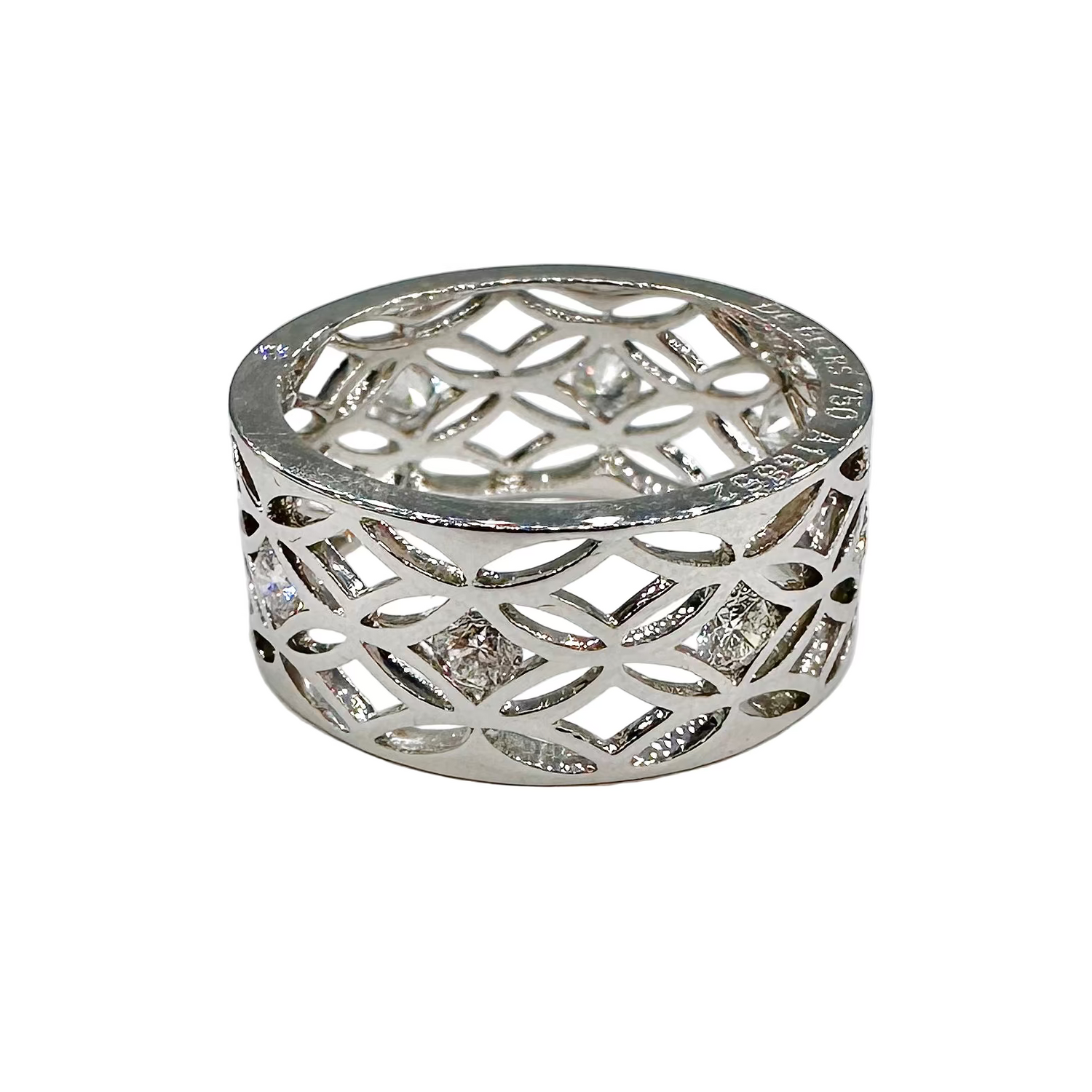Bague Bandeau DE BEERS Radiance en or blanc et diamants