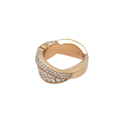 Bague CHAUMET "Liens Séduction" en or rose et diamants