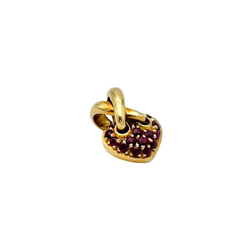Pendentif CHAUMET Liens Coeur en or jaune et rubis
