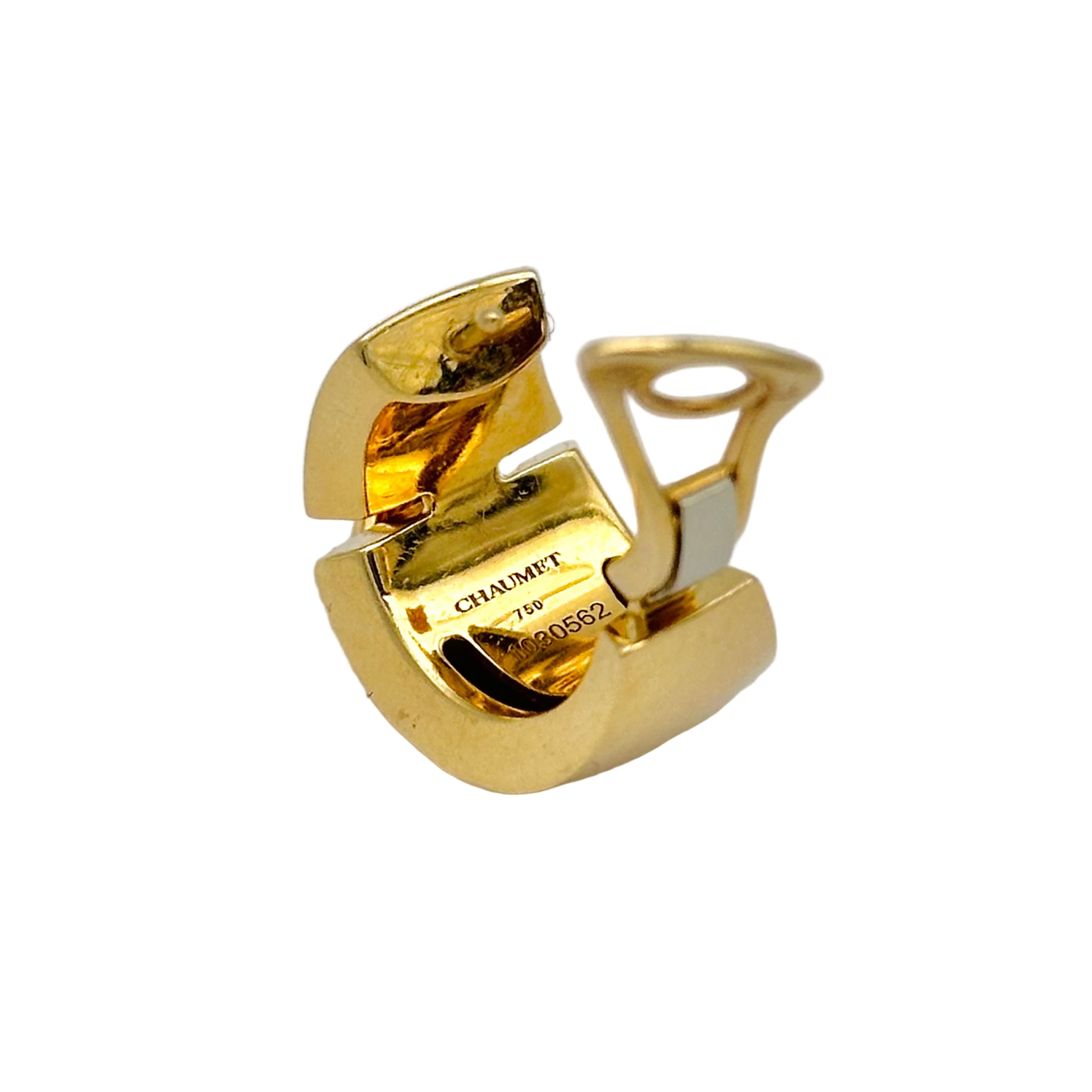 Boucles d'oreilles CHAUMET Liens XL en or jaune et diamants