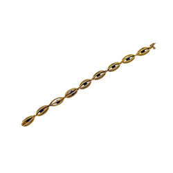 Bracelet Maille CHAUMET en or jaune et lapis-lazuli
